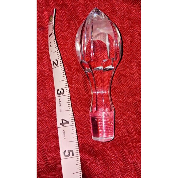 Vintage Lead Cut Crystal Star Decanter With Stopper 14.5" Tall Unmarked - Picture 5 of 9